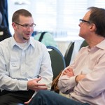 Two males having a conversation